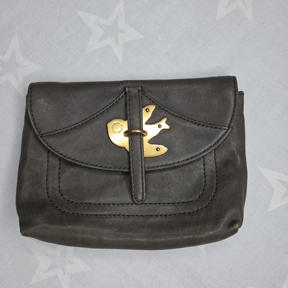 Marc By Marc Jacobs Black Leather Petal To The Metal Pouch - Picture 2 of 13